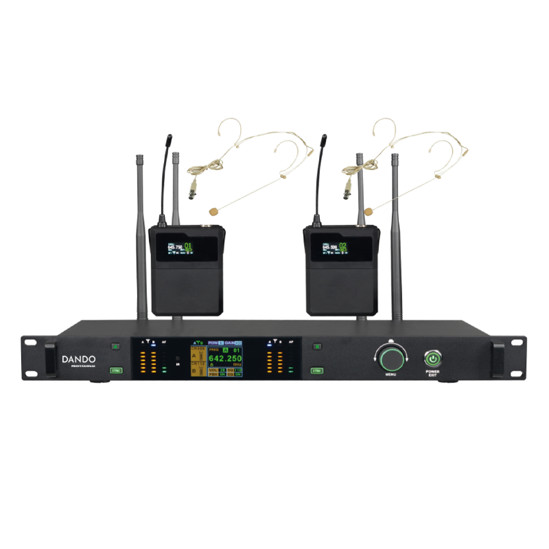 真分级一拖二领夹无线麦克风ACT-HD700/L50